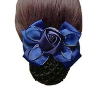 Redecillas for moños, redecilla for mujer, pasador elástico con flores for moños, pasador for oficina, enfermera, banco, restaurante, azul oscuro K11