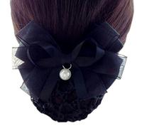 Redecillas for moños, redecilla for mujer, tocado elástico for moños, pasador con clip, color negro K19