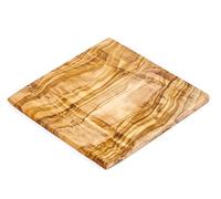 Redecker 741006 - Juego de 6 posavasos (madera de olivo, 9 x 9 cm)