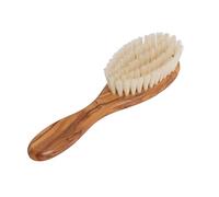 Redecker Cepillo de pelo de cabra para niños con mango de madera de olivo encerada, 13,7 cm