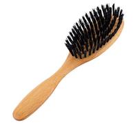 Redecker Cepillo de pelo para pelo corto a mediano, madera de haya engrasada, cerdas de jabalí negro, 7 filas, tamaño: 20,5 cm
