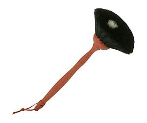 Redecker Plumero de pelo de cabra con mango de madera de perla, color negro