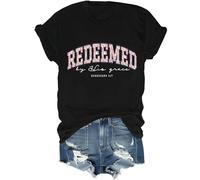 Redeemed by His Grace Shirt by His Grace Shirt, Redeemed Shirts Women Man, Negro, L