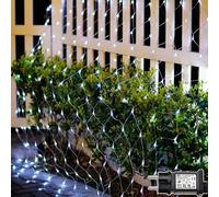 Redefun Red de luces para exteriores, 3 x 2 m, 200 luces LED, red con enchufe, 8 modos, resistente al agua, cortina de luces para habitaciones, paredes, bodas, vallas, jardín, decoración, color blanco