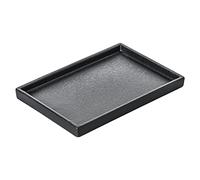 Redelaenor Bandeja de baño de cerámica, Color Negro Mate, Bandeja de Perfume para tocador, Soporte para Joyas, Velas, jabones, Toallas, cosméticos, Organizador Rectangular, Bandeja Grande para Servir