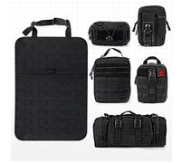 Redes de almacenaje para Coche Bolsa para Colgar En El Asiento Trasero del Coche Organizador Tácticos Bolsa Almacenamiento Clasificada Caza Y Conducción Autónoma Red Almacenamiento(Negro)