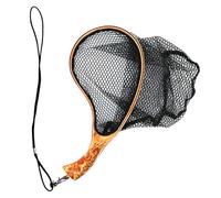 Redes de con Mosca para Trucha, Red de de Trucha,Red de aterrizaje de Pescado con Mango de Madera equipo para estanque de Peces