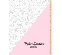 Redes Sociales Agenda: Planificador Calendario Mensual y Semanal-Cuaderno para Organizar Contenido y Publicaciones-Plantillas 18 Meses sin Fechas- 114 hojas-