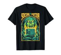 Redes Sociales Chica Zombie Divertido Mujer No Muerta Halloween Camiseta