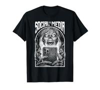 Redes Sociales Chica Zombie Divertido Mujer No Muerta Halloween Camiseta gráfica económica