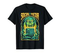 Redes Sociales Chica Zombie Divertido Mujer No Muerta Halloween Camiseta gráfica económica