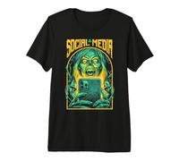 Redes Sociales Chica Zombie Divertido Mujer No Muerta Halloween Camiseta Premium