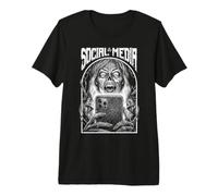Redes Sociales Chica Zombie Divertido Mujer No Muerta Halloween Camiseta Premium