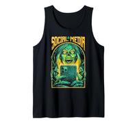 Redes Sociales Chica Zombie Divertido Mujer No Muerta Halloween Camiseta sin Mangas