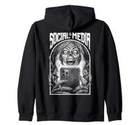 Redes Sociales Chica Zombie Divertido Mujer No Muerta Halloween Sudadera con Capucha
