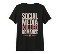 Redes sociales Mataron Romance Amante de los Libros Lectura Humor Camiseta Premium