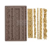 Redesign With Prima Redesign Decor Moulds 5"x8"x8mm-Elegant Borders Crafting Resin Molds for air Dry Clay DIY Projects Funiture Dresser, Chocolate,Cake,Candy,Backery,Soap,Polymer Clay,hot Glue