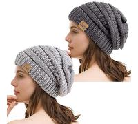 REDESS Slouchy Beanie Hat para Hombres y Mujeres Winter Warm Chunky Soft Oversized Gorro de Punto de Cable