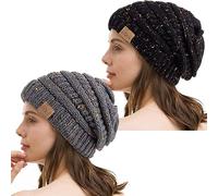 REDESS Slouchy Beanie Hat para Hombres y Mujeres Winter Warm Chunky Soft Oversized Gorro de Punto de Cable