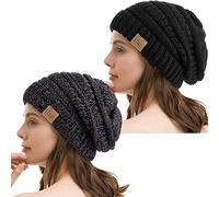 REDESS Slouchy Beanie Hat para Hombres y Mujeres Winter Warm Chunky Soft Oversized Gorro de Punto de Cable