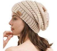 REDESS Slouchy Beanie Hat para Hombres y Mujeres Winter Warm Chunky Soft Oversized Gorro de Punto de Cable