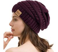 REDESS Slouchy Beanie Hat para Hombres y Mujeres Winter Warm Chunky Soft Oversized Gorro de Punto de Cable