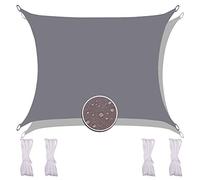 Redfire Toldo Cuadrado 3.6X3.6M, Solidez Toldos Vela Baratos Impermeable Varios Tamaños Incluyendo Cuerda de Sujeción Aislamiento de Calor para Parque Gris