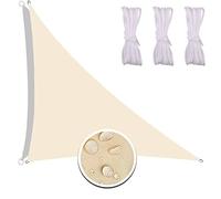 Redfire Toldo de Terraza 3X4X5M, Insípido Toldos Vela Baratos Impermeable Solar Protección Varios Tamaños Incluyendo Cuerda de Sujeción para Pérgola Beige