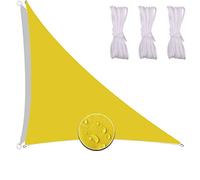 Redfire Toldo Vela de Sombra 3X4X5M, Protección del Medio Ambiente Toldo Resistente Protección Rayos UV Varios Tamaños Incluyendo Cuerda de Sujeción para Piscina Amarillo