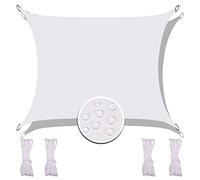 Redfire Vela Sombra Impermeable 2X2.5M, La Seguridad Toldo Rectangular Corredero Varios Tamaños Incluyendo Cuerda de Sujeción Resistente a la Intemperie para Parque Blanco