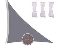 Redfire Vela Sombra Impermeable 4X4X5.7M, Multifunción Vela de Sombra Toldo Parasol Resistente a la Intemperie Varios Tamaños Incluyendo Cuerda de Sujeción para Patio Gris