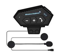 REDGO Auriculares de Cascos de Motocicleta, inalámbrica Manos Libres Moto Casco Auricular Bluetooth 5.0, Moto Auriculares Inalámbrico Manos Libres con Micrófono, Anti-interferencia