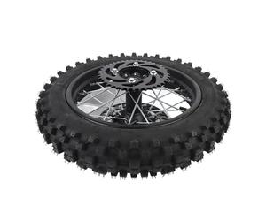 REDILLA DE Rueda DE LA Rueda TRASERA DE CIQUILERA DE DIRT 80/100-12 Tubo Interno DE Neumático y Borde DE 15 Mm Eje con Rotor DE Freno y Rueda Dentada