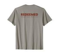 Redimido, diseño de salvación del evangelio Cristiano para Hombre, Parte Trasera Camiseta