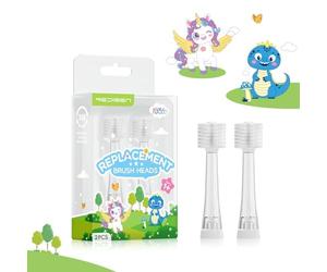 ReDISEN Recambios Cepillos Compatible con Seago, Cepillos de Repuesto para Niños, 2 Cabezales Cilíndricos de 360° sin Ranuras, para SG-513 / SG-831 / SG-977 / RD-2113