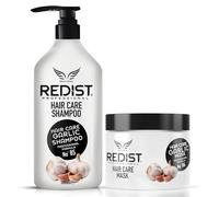 Redist Champú Profesional Anticaída con Ajo 1000 ml + Mascarilla Capilar 475 ml | Fortalece y Nutre | Previene la Caída del Cabello | Para Cabello Seco, Frágil o Dañado | Ingredientes Naturales