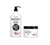 Redist Champú profesional antipérdida de cabello con ácido 1000 ml + mascarilla para el cabello de 475 ml | Strengthens and Nourishes | Prevents Hair Loss | For Dry, Frágil o Dañado Hair |