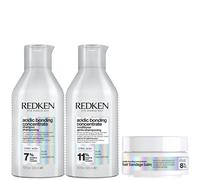 Redken Acidic Bonding Concentrate Hair Bandage Balm 75ml, Shampoo 300ml and Conditioner 300ml Bundle