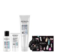 Redken Acidic Bonding Concentrate Shampoo 75ml, Redken Acidic Bonding Concentrate Conditioner 50ml, Redken Acidic Bonding Concentrate Leave-In Treatment 150ml & Limited-edition satin scrunchie set TOT