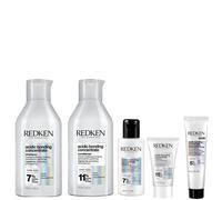 Redken Acidic Bonding Concentrate Shampoo and Conditioner 500ml with Shampoo 75ml, Conditioner 50ml and Leave-In Treatment 30ml