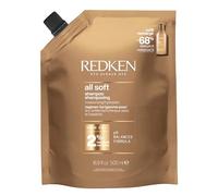 Redken Champú para cabello seco y quebradizo, vigoriza e hidrata, con Omega-6 y aceite de argán, champú todo suave, 1 recarga de 500 ml