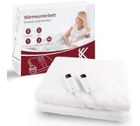 REDKEY Calienta Camas Eléctrico Doble,Manta Electrica con 2 Zonas De Temperatura,170x150cm,Apagado Automático,7 Niveles De Temperatura,Calientacamas