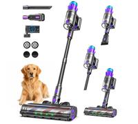 Redkey P9 Pro Aspiradora Sin Cable 68KPa/650W/80 Min, Escoba Aspiradora sin Cable con LED Pantalla, Anti-enredos, Recarga Mural, Aspiradora para Suelos Duros/Alfombras/Pelo Mascotas/Auto