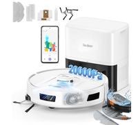 Redkey R11 Robot Aspirador Fregasuelos, 20.000Pa Aspirador Robot con Base de Autovaciado 4L, Anti-Enredo de Cabello, Navegación LiDAR, Control App, Ideal para Alfombras y Pelos de Mascotas