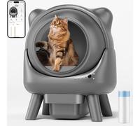 Redkey X1 Arenero Gatos Autolimpiable, 95L Arenero Eléctrico Automático para Gatos, Eliminación de Olores, Control App, Compatible con Todo Tipo de Arena, para Hogares con Múltiples Gatos (Gris)
