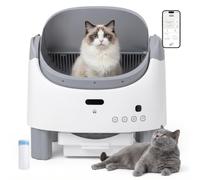 Redkey X1 MAX Arenero Gatos Autolimpiable Abierto, XXL Arenero Automático para Hogares con Múltiples Gatos con Control por App, Multi-Sensores de Seguridad, Protección Anti-Atrapamiento