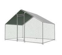 Redkid Gallinero de metal para gallinero, 6 m², 3 x 2 x 2 m, con paño de polietileno impermeable y candado de seguridad, para gallinas, conejos y varios animales pequeños (3 x 2 x 2 m)