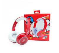 REDLOX MagnetCasco Inalámbrico con Plaquitas Intercambiables by Chuster, Micrófono Desmontable, Control de Volumen Seguro y Bluetooth 5.4 - Blanco y Rojo - Modelo REDCIPLACAS