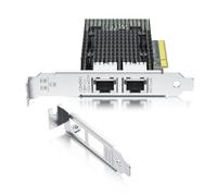 REDLUX Tarjeta de red PCI-e de 10 GB (NIC) con chip Intel X540, puertos RJ45 duales, comparado con Intel X540-T2, PCIE 2.0 X8, compatible con Windows/Windows Server/Linux/Vmware Esxi