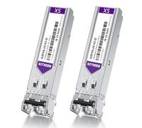 REDLUX Transceptor SFP 1G SX, MMF de 850 nm, conector LC dual, hasta 550 metros, compatible con Cisco, Meraki, Ubiquiti UniFi, Mikrotik, Fortinet, TP-Link, Netgear, paquete de 2